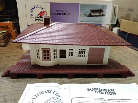 Vtg K Lineville MDK O Gauge 4031 Suburban Station Kit w/Original Box! Train