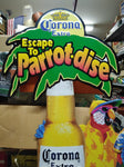 Vtg Corona Extra Beer Escape To Parrotdise Metal Wall Hanging Bar Sign 24" x 14"