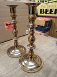 Vtg 2 Piece Lot Baldwin Forged In America Brass Candle Sticks Holders 9" Nice!