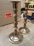 Vtg 2 Piece Lot Baldwin Forged In America Brass Candle Sticks Holders 9" Nice!