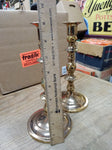 Vtg 2 Piece Lot Baldwin Forged In America Brass Candle Sticks Holders 9" Nice!