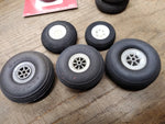 Vtg 9 Pc Radio Control CL Model Airplane Wheel Lot Great Planes Du Bro Sullivan