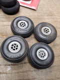 Vtg 9 Pc Radio Control CL Model Airplane Wheel Lot Great Planes Du Bro Sullivan