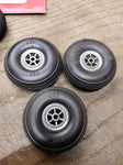 Vtg 9 Pc Radio Control CL Model Airplane Wheel Lot Great Planes Du Bro Sullivan