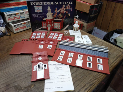 Vtg Bachmann HO Scale Train #2921 Independence Hall Plastic Model Building Kit