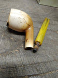 Vtg Unbranded Meerschaum Smoking Tobacco Pipe with Nice Stem and Patina!