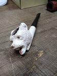 Vtg Figural White Bear Head Smoking Tobacco Pipe with Stinger and Nice Stem!