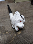 Vtg Figural White Bear Head Smoking Tobacco Pipe with Stinger and Nice Stem!