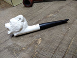 Vtg Figural White Bear Head Smoking Tobacco Pipe with Stinger and Nice Stem!