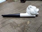 Vtg Figural White Bear Head Smoking Tobacco Pipe with Stinger and Nice Stem!