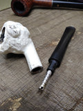 Vtg Figural White Bear Head Smoking Tobacco Pipe with Stinger and Nice Stem!