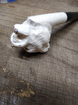 Vtg Figural White Bear Head Smoking Tobacco Pipe with Stinger and Nice Stem!