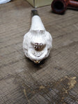 Vtg Figural White Bear Head Smoking Tobacco Pipe with Stinger and Nice Stem!