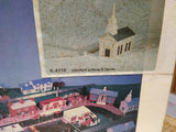 Vtg K Lineville MDK Full O Scale Train Church Plastic Model Building Kit