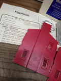 Vtg K Lineville MDK Full O Scale Train Fire House Plastic Model Building Kit