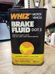 Vtg WHIZ Motor Vehicle Brake Fluid 1 Quart Can Dot 3 Oil Gas Auto Garage Collect