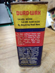 Vtg 1950s Auto Duro Wax Can Cleans Polish Oil Gas Great Graphix Buick Cadillac!