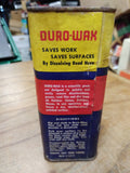 Vtg 1950s Auto Duro Wax Can Cleans Polish Oil Gas Great Graphix Buick Cadillac!