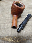 Vtg FLEUR DE LIS Meerschaum Lined Saddle Stem 9442 Smoking Tobacco Pipe France!