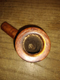 Vtg FLEUR DE LIS Meerschaum Lined Saddle Stem 9442 Smoking Tobacco Pipe France!