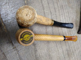 Vtg Missouri Meerschaum Corn Cob pipe Straight and Half Bent Smoking Tobacco