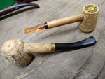 Vtg Missouri Meerschaum Corn Cob pipe Straight and Half Bent Smoking Tobacco
