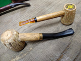 Vtg Missouri Meerschaum Corn Cob pipe Straight and Half Bent Smoking Tobacco