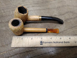Vtg Missouri Meerschaum Corn Cob pipe Straight and Half Bent Smoking Tobacco