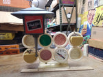 Vtg Carling Black Label Beer Man Cave Lighted Sign Clock Bar Top Wall Works Good