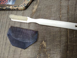 Vtg 4 Pc Primitive Shaving Travel Kit Lot Mirror Comb Tooth Brush Straight Razor