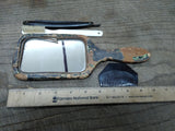 Vtg 4 Pc Primitive Shaving Travel Kit Lot Mirror Comb Tooth Brush Straight Razor