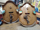 Vtg Schaefer Beer Welcome Nautical Ships Lights Wall Hanging Signs Works Good!