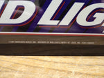 Vtg Bud Light Beer Wall Hanging Sign Light "Bud Light I Said" 17.5" x 17.5"