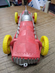 Vtg Auburn Hard Rubber Boat Tail Racer Car with Driver Yellow Wheels 10" 1930's!