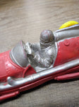 Vtg Auburn Hard Rubber Boat Tail Racer Car with Driver Yellow Wheels 10" 1930's!