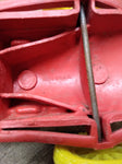 Vtg Auburn Hard Rubber Boat Tail Racer Car with Driver Yellow Wheels 10" 1930's!