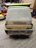Vtg Tonka Hydraulic 6 Wheel Dump Truck Green Pressed Steel Toy 14 inch Works!