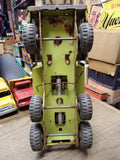 Vtg Tonka Hydraulic 6 Wheel Dump Truck Green Pressed Steel Toy 14 inch Works!