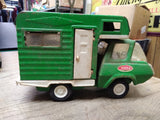 Vtg 1970's Tonka RV Camper Truck Bright Green Pressed Steel Toy 9 inch!