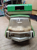 Vtg 1970's Tonka RV Camper Truck Bright Green Pressed Steel Toy 9 inch!