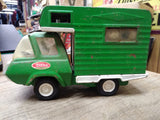 Vtg 1970's Tonka RV Camper Truck Bright Green Pressed Steel Toy 9 inch!
