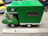 Vtg 1970's Tonka RV Camper Truck Bright Green Pressed Steel Toy 9 inch!