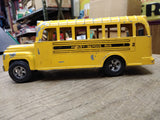 Vtg 1960's Hubbly School Bus Yellow Diecast Metal Toy 9.5 inch Made In USA!