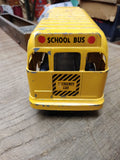 Vtg 1960's Hubbly School Bus Yellow Diecast Metal Toy 9.5 inch Made In USA!