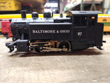 Vtg HO Scale AHM Electric Train Set 60012A B&O 97 Switcher w/3 Cars & Box Works!