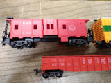 Vtg HO Scale AHM Electric Train Set 60012A B&O 97 Switcher w/3 Cars & Box Works!