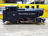 Vtg HO Scale AHM Electric Train Set 60012A B&O 97 Switcher w/3 Cars & Box Works!