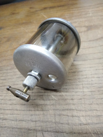 Vtg Lube Devices Inc Drip Cylinder Glass Oiler Hit & Miss Gas Engine 5.5" x 2.5"