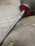 Vtg Thumb Oiler Can Red and Gray 7 Inches Tall 3.5 Inch Diameter