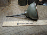 Vtg Thumb Oiler Can Red and Gray 7 Inches Tall 3.5 Inch Diameter